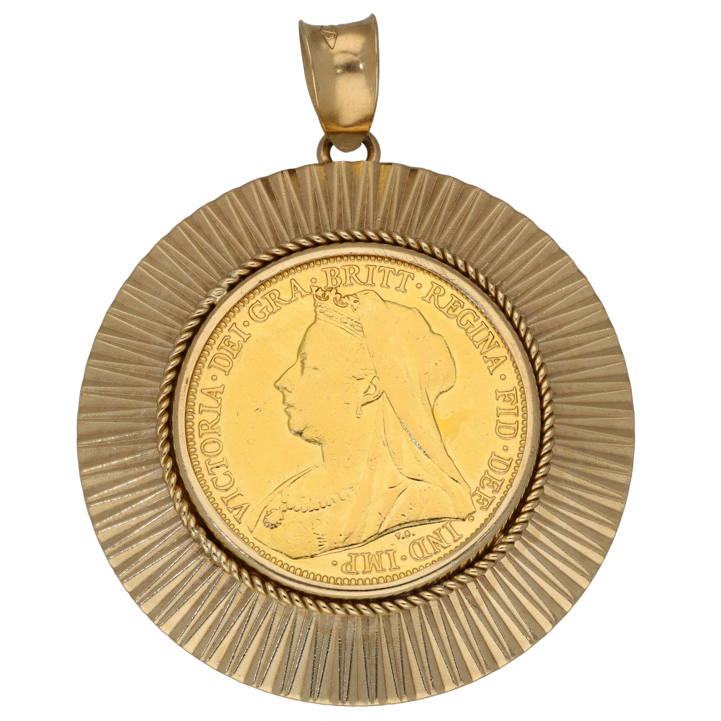 9ct Gold Full Sovereign Coin Pendant