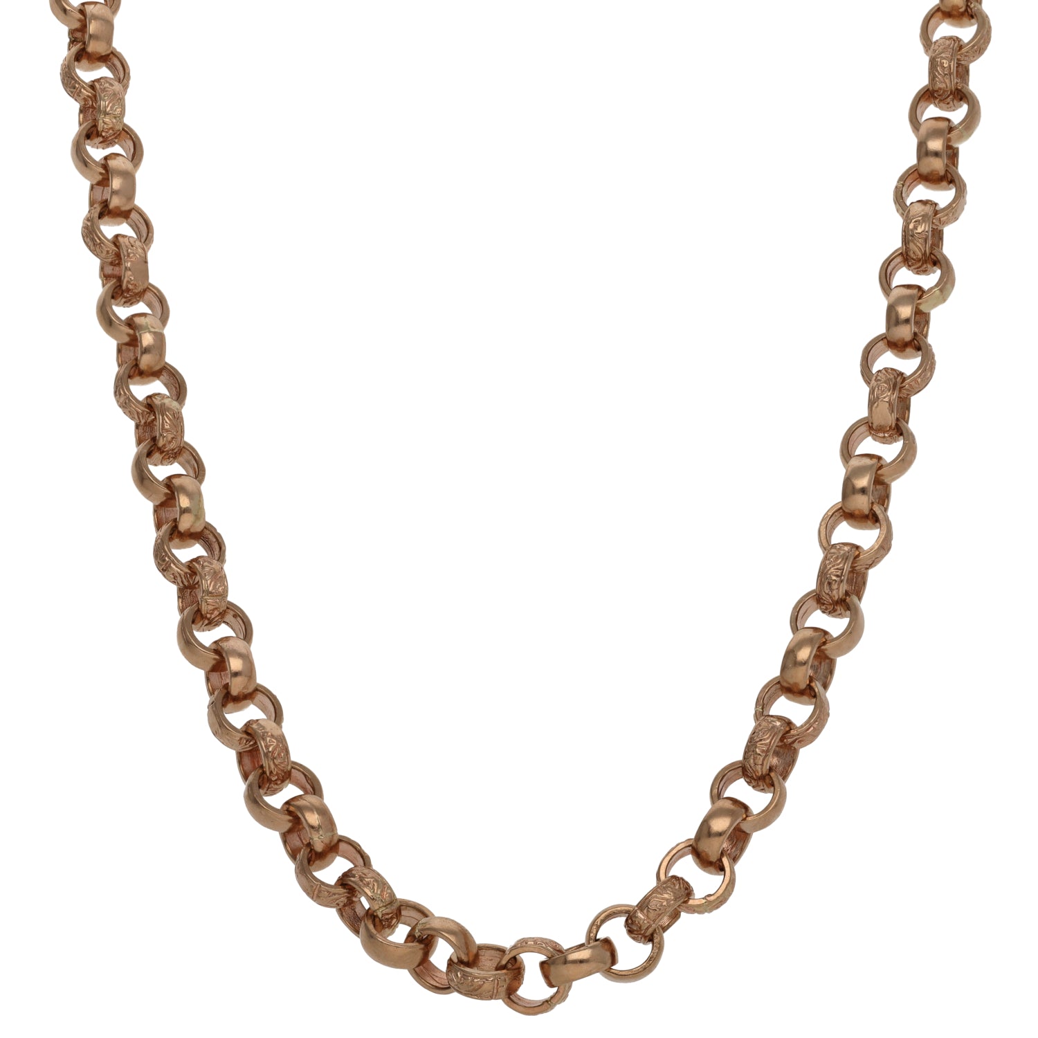 9ct Rose Gold Belcher Chain 26