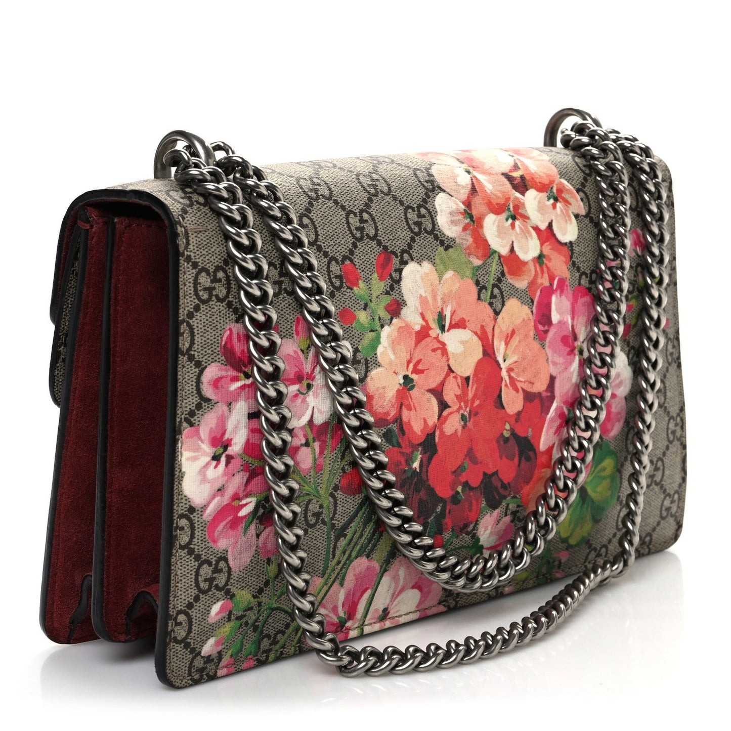 Gucci Dionysus GG Supreme Blooms Coated Canvas Bag - Beige & Dry Rose