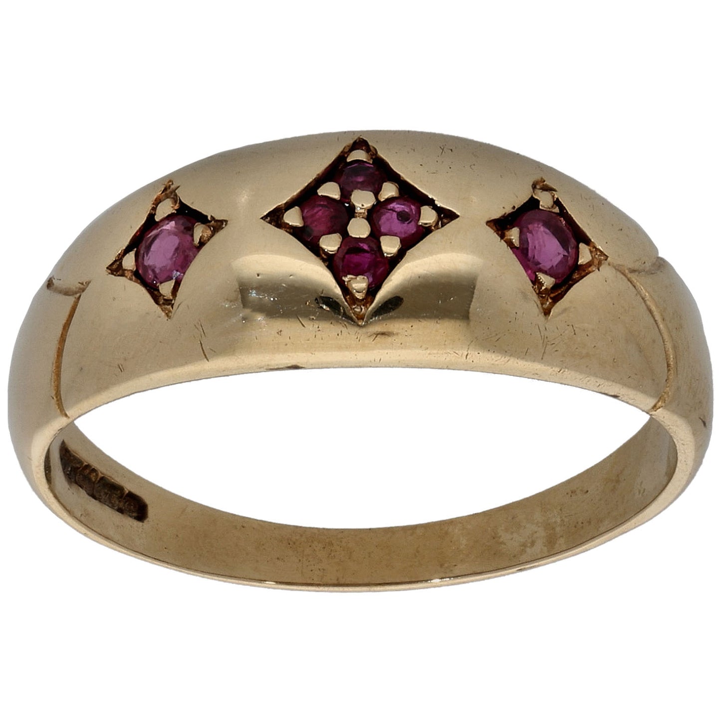 9ct Gold Ruby Dress/Cocktail Ring Size Q