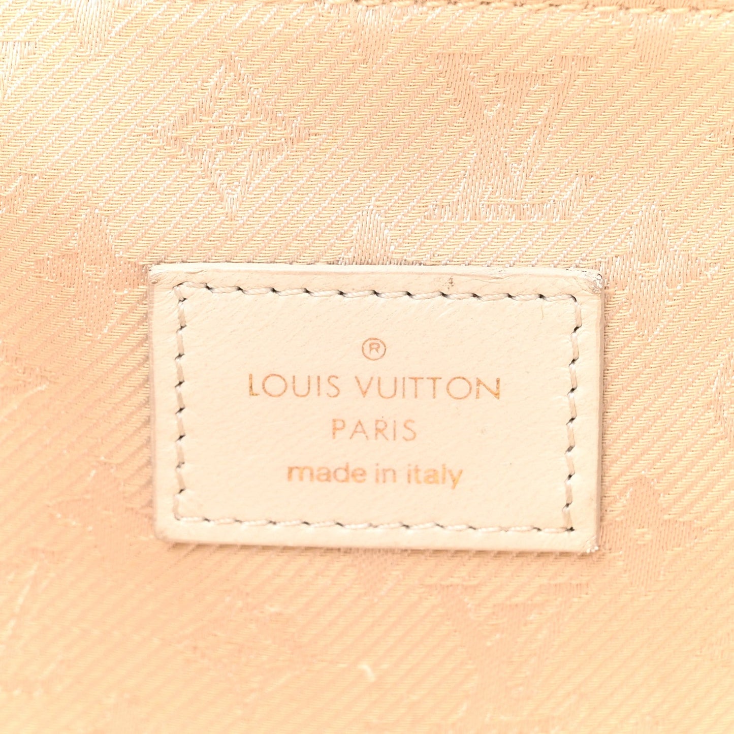 Louis Vuitton Riveting White Lambskin Leather Bag - White