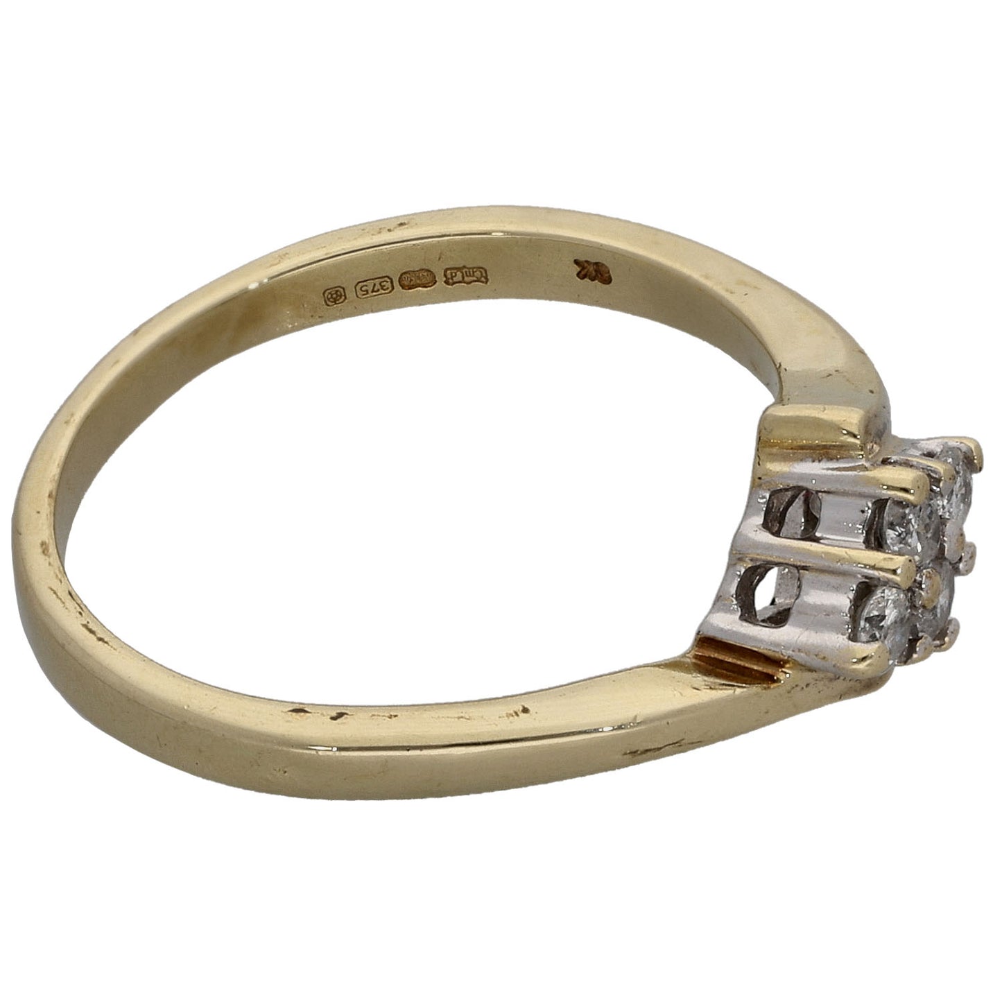 9ct Gold 0.20ct Diamond Cluster Ring Size N