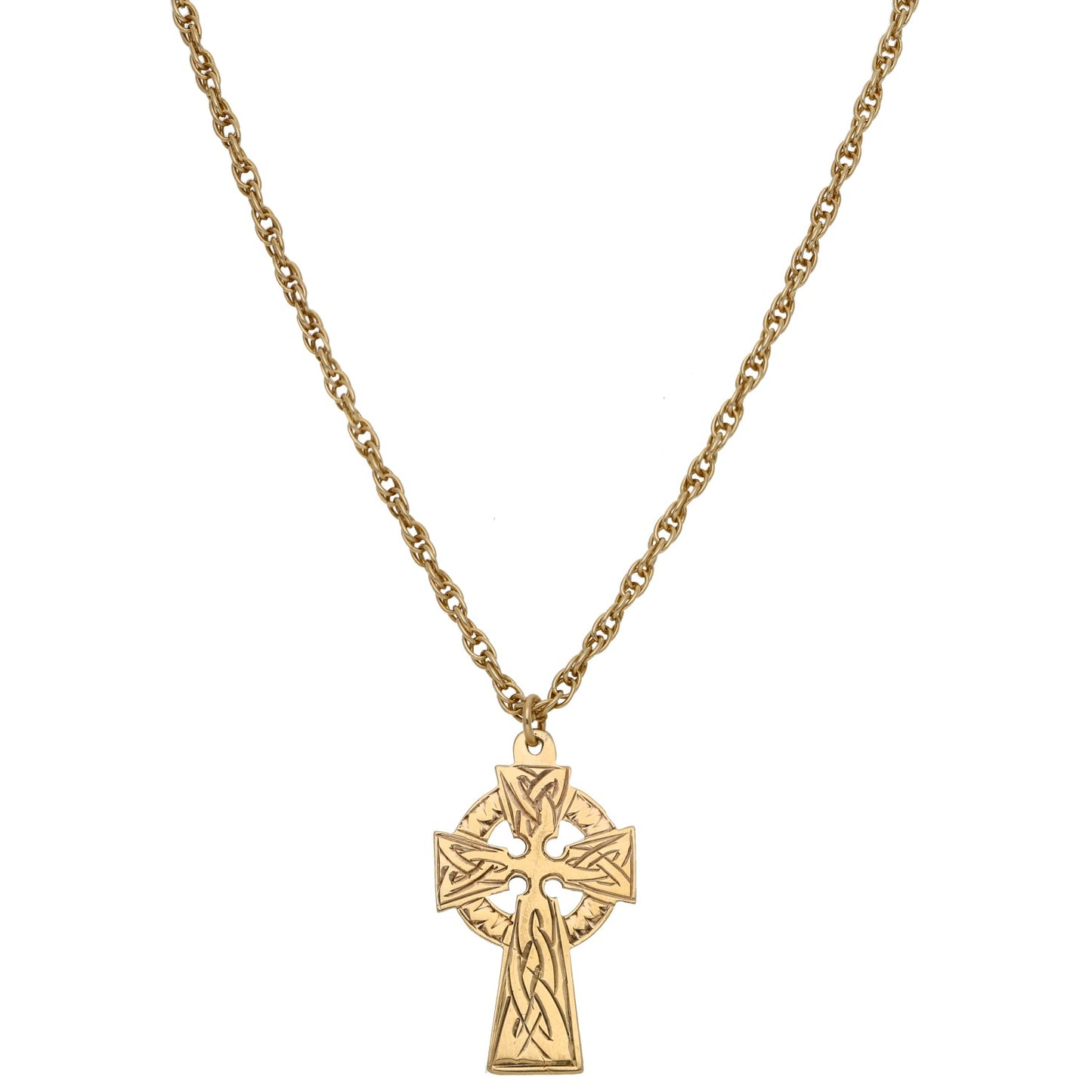 9ct Gold Cross Pendant With Chain