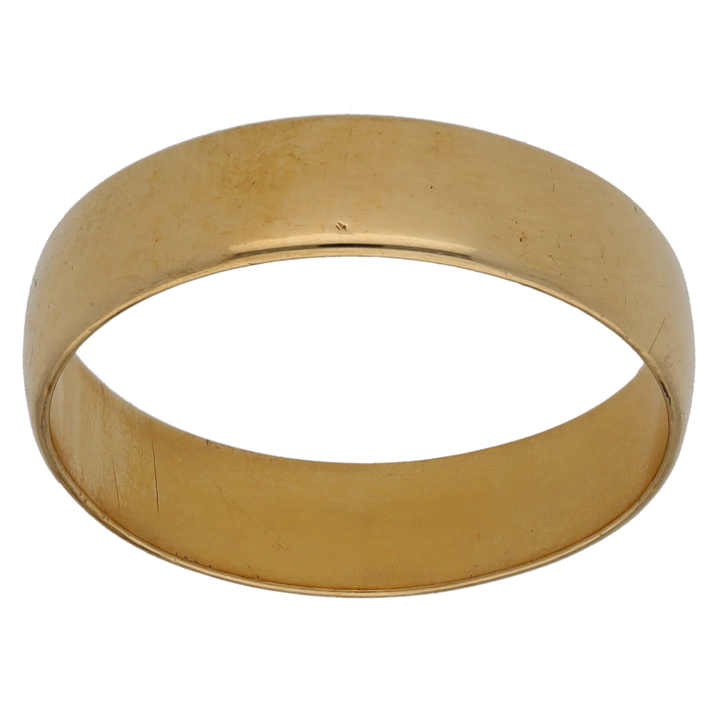 9ct White Gold Plain Wedding Ring Size S