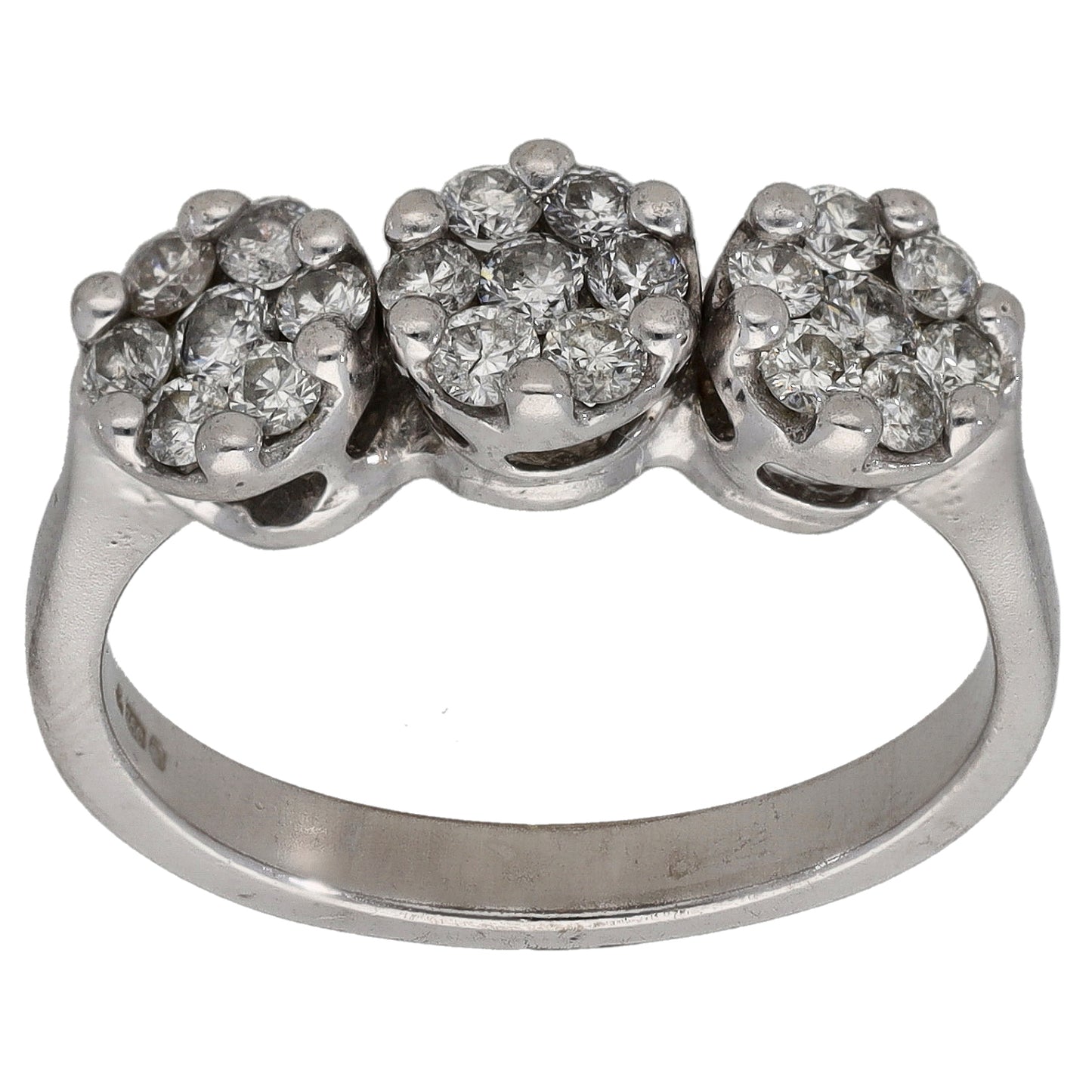 18ct White Gold 0.63ct Diamond Dress/Cocktail Ring Size N