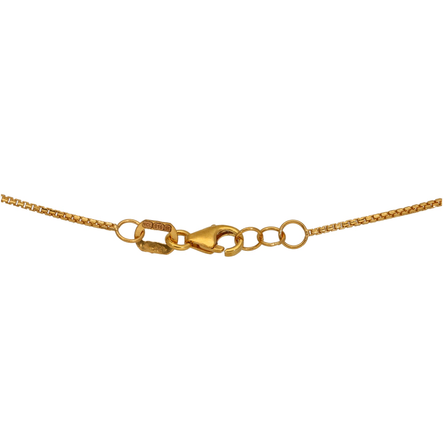 New 22ct Gold Fancy Bead Necklace 18"