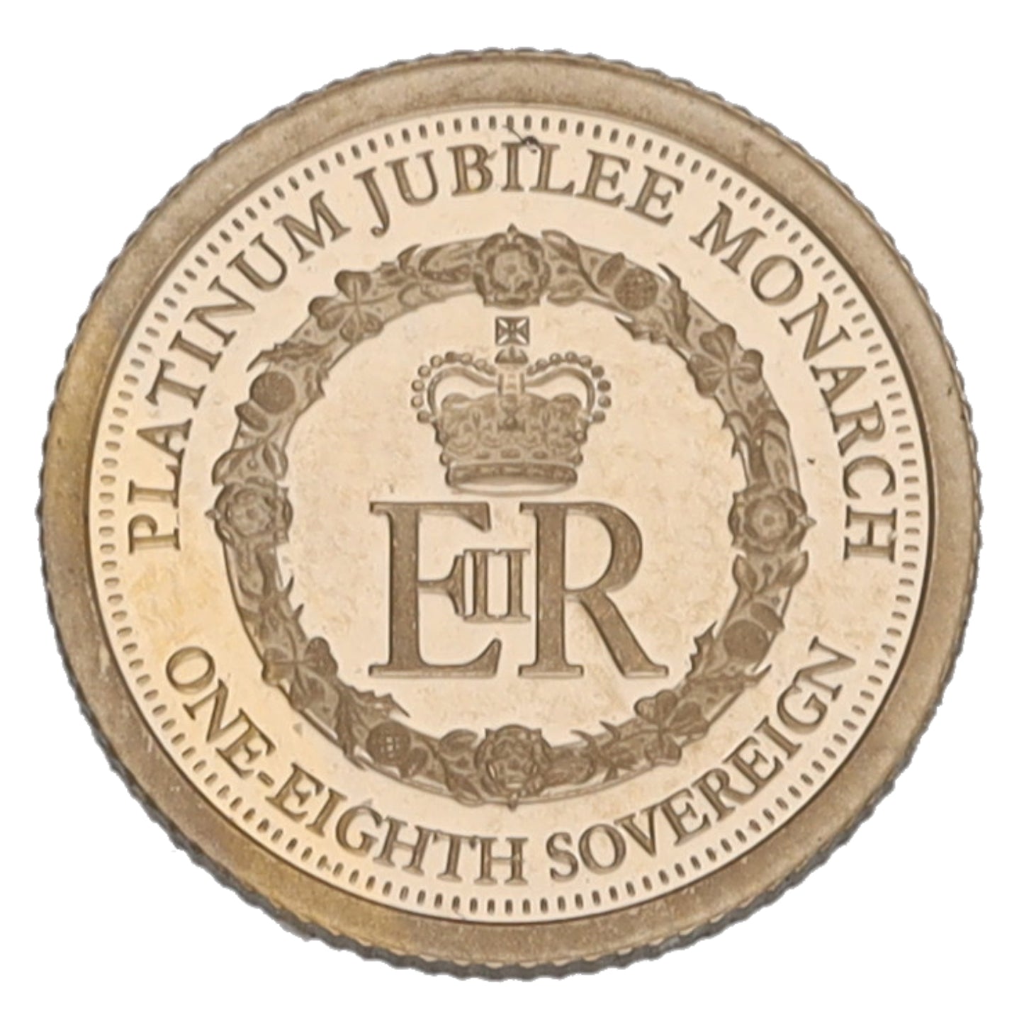 22ct Gold Queen Elizabeth II Platinum Jubilee Eighth Sovereign Coin 2022