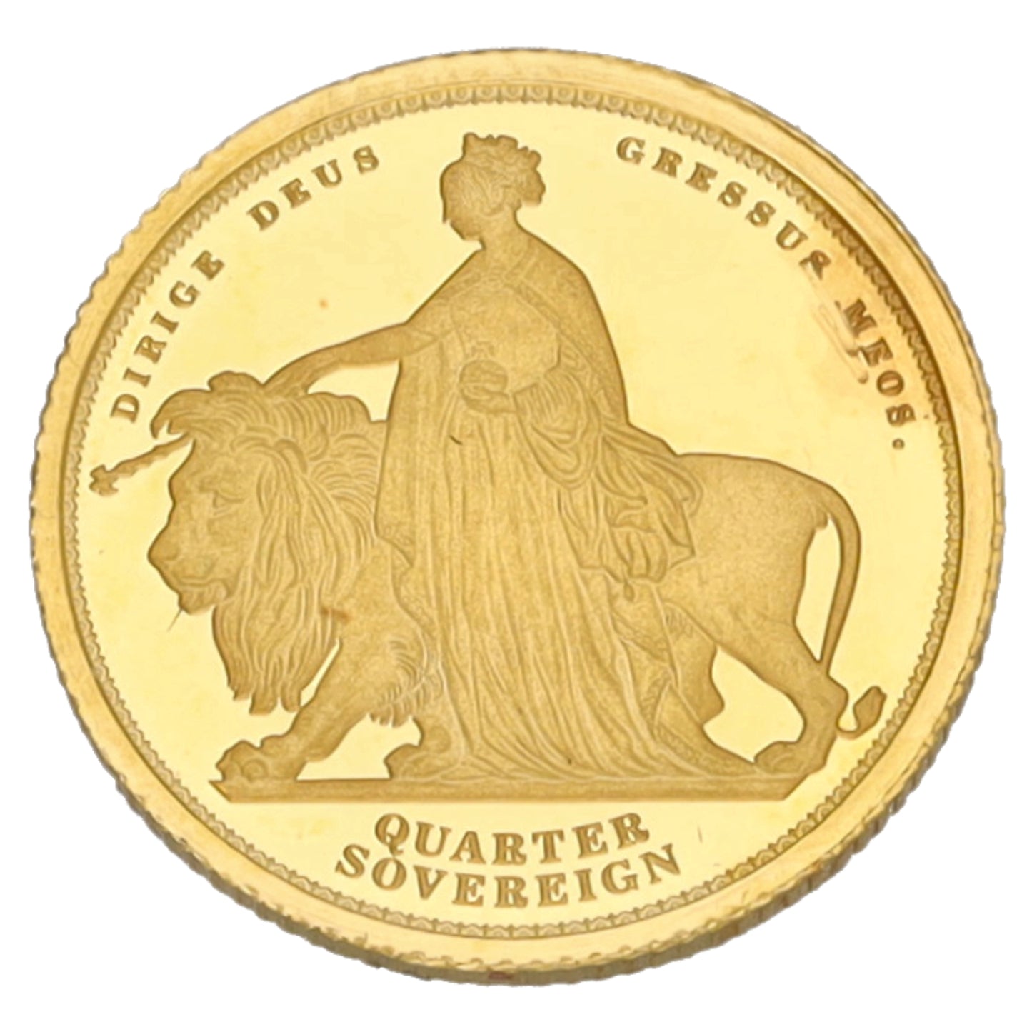 22ct Gold Queen Elizabeth II Quarter Sovereign Coin 2019