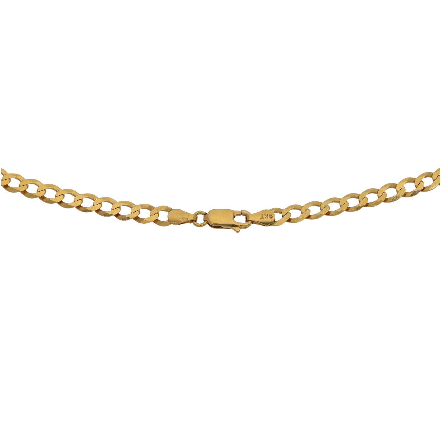 9ct Gold Curb Chain 18"