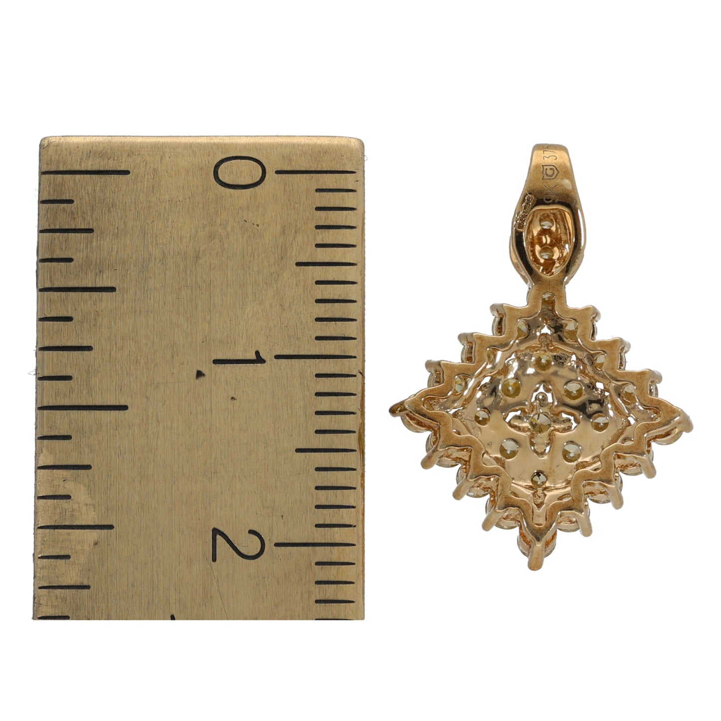 9ct Gold 1.08ct Diamond Dress/Cocktail Pendant