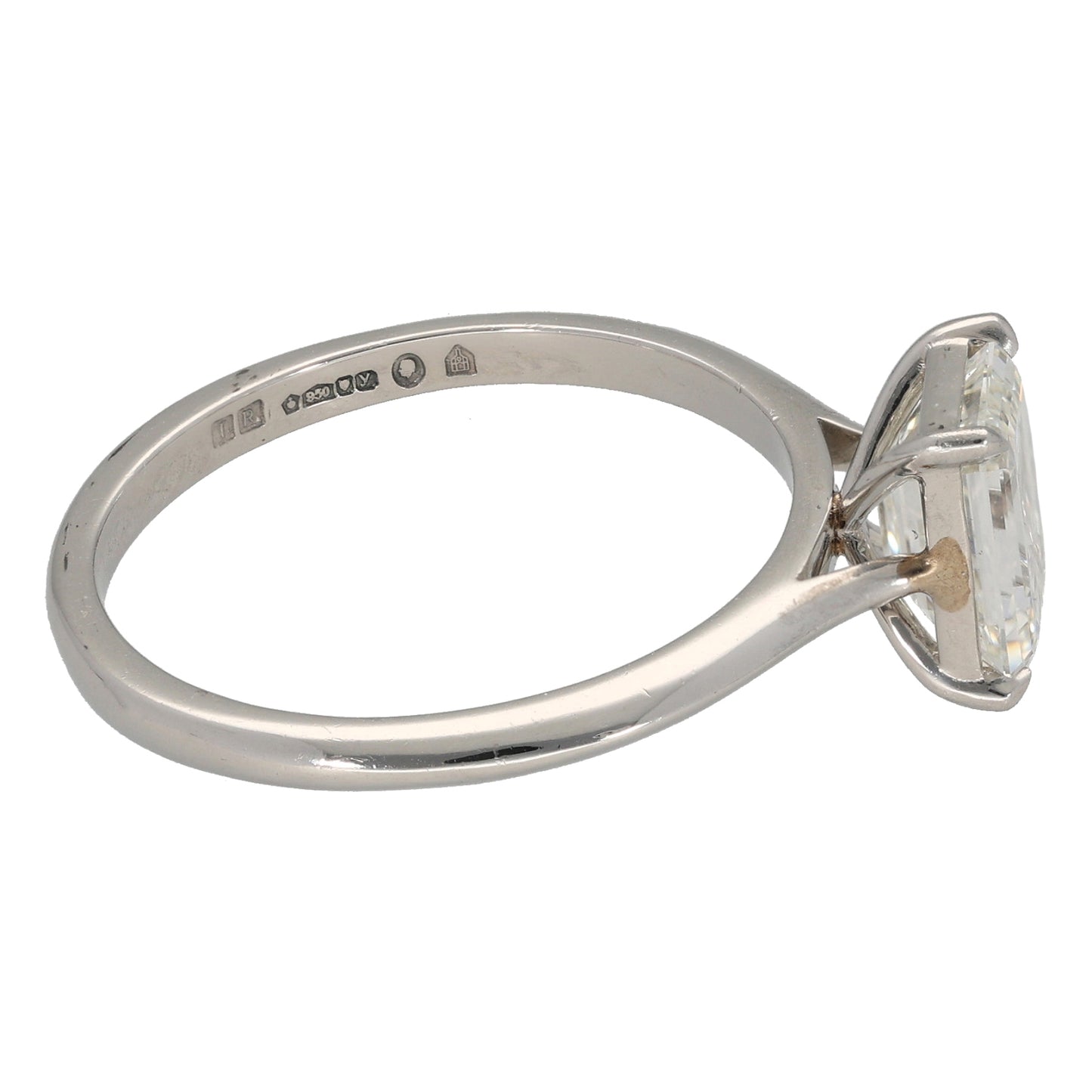 Platinum 2.23ct Diamond Solitaire Ring Size S