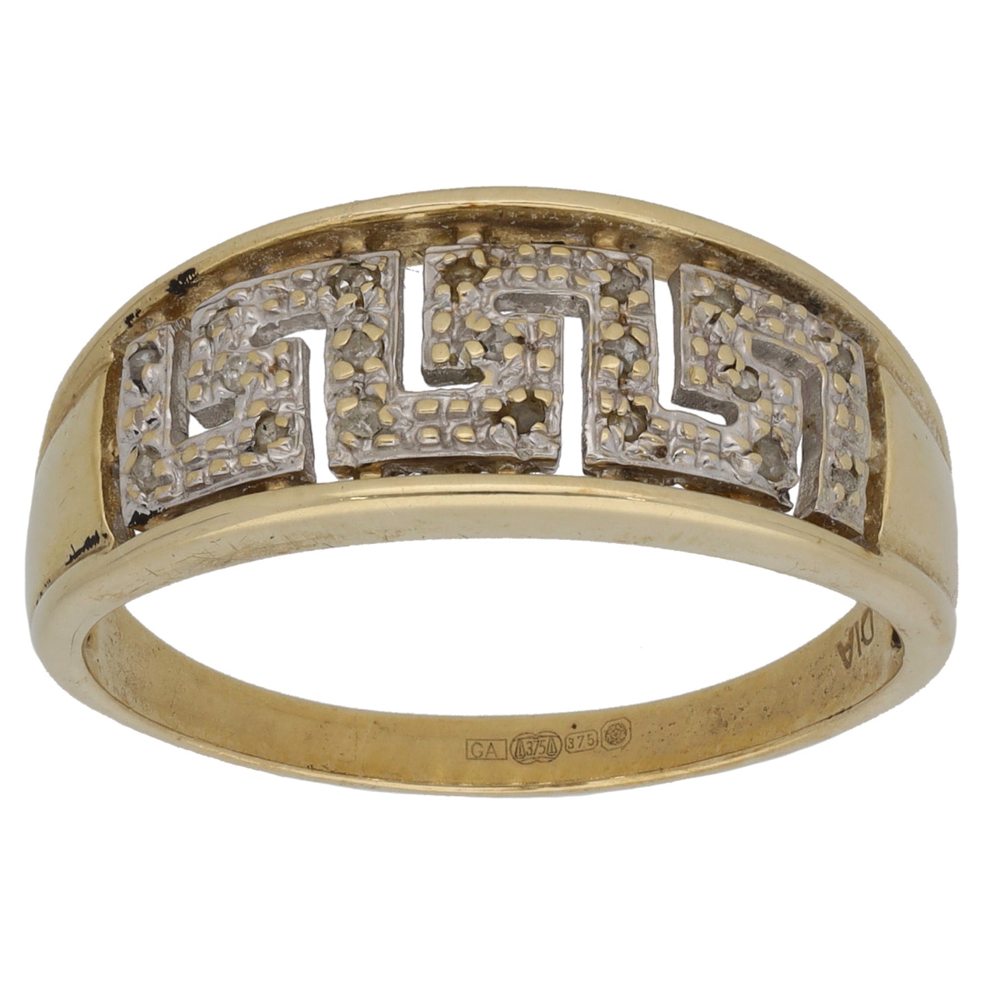 9ct Gold 0.09ct Diamond Alternative Ring Size V