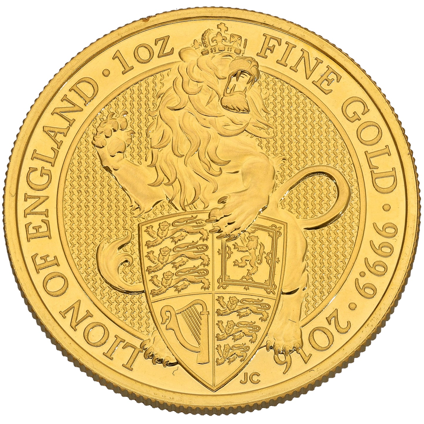 24ct Gold Lion Of England 1 OZ Coin 2016