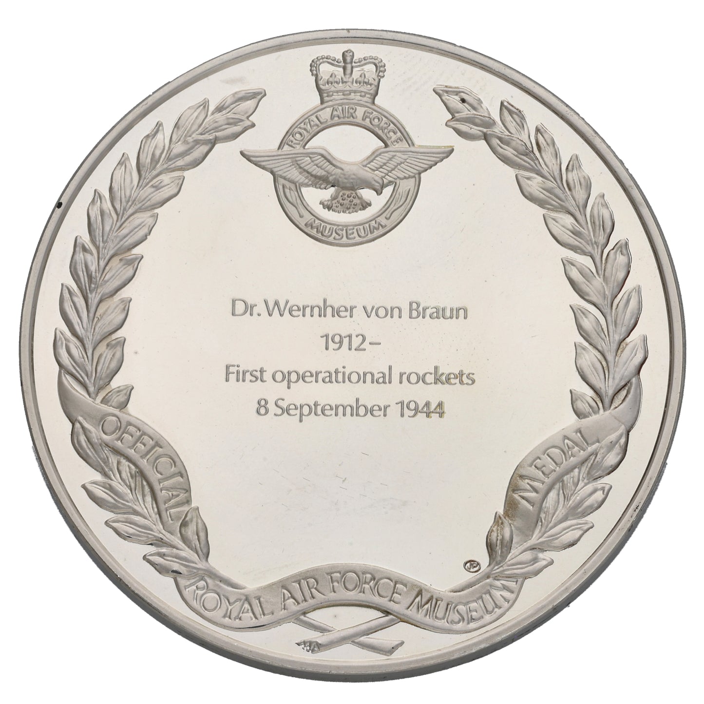 Silver Royal Airforce Museum First Operational Rockets Medal