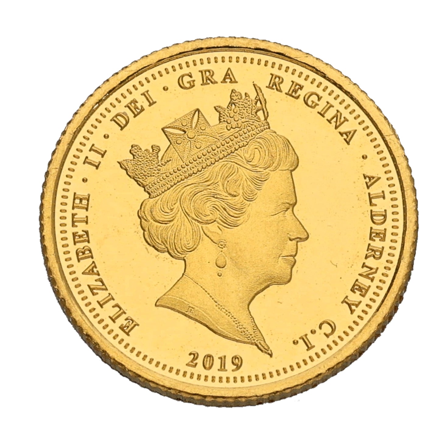 22ct Gold Queen Elizabeth II Quarter Sovereign Coin 2019