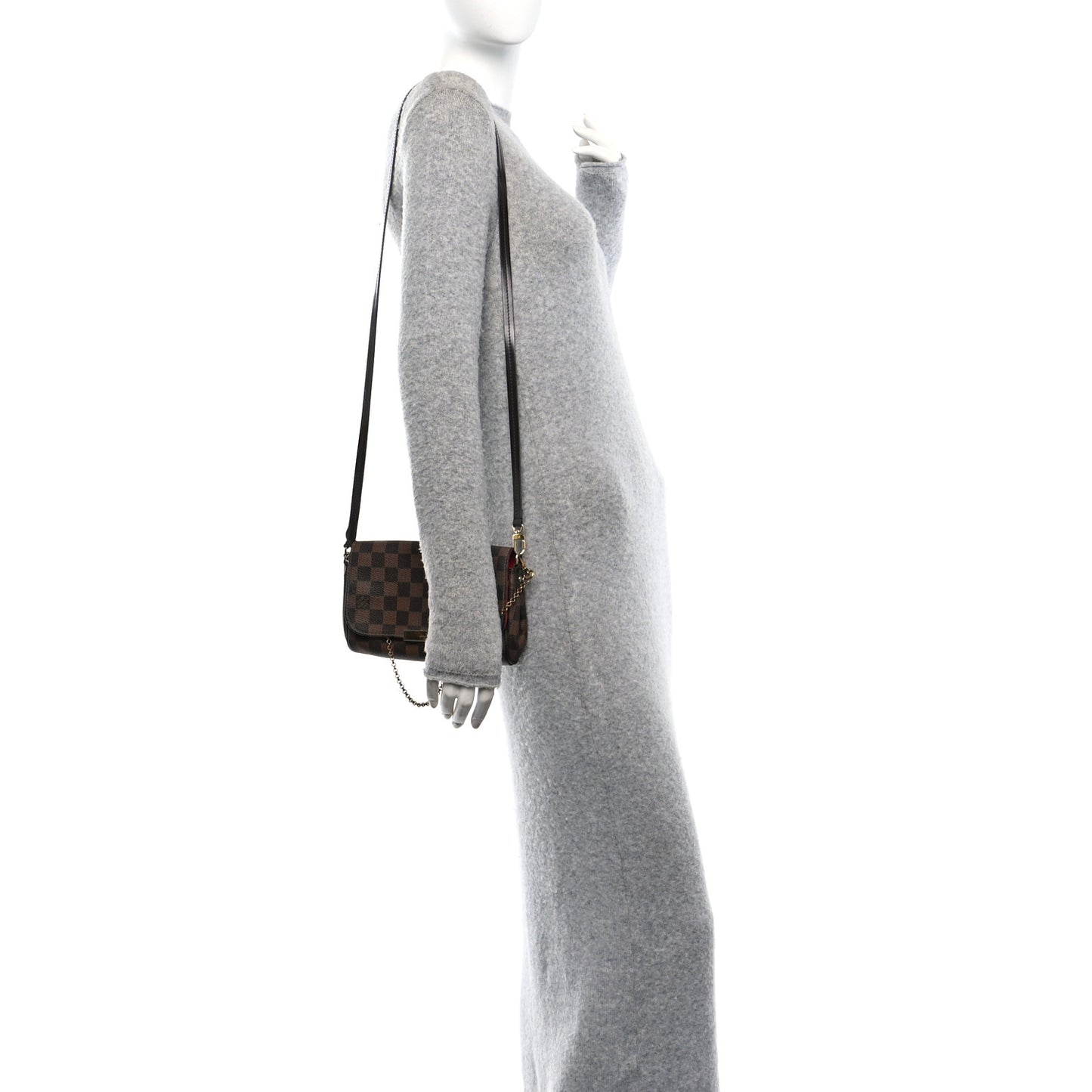 Louis Vuitton Favourite MM Damier Ebene Coated Canvas Bag - Brown