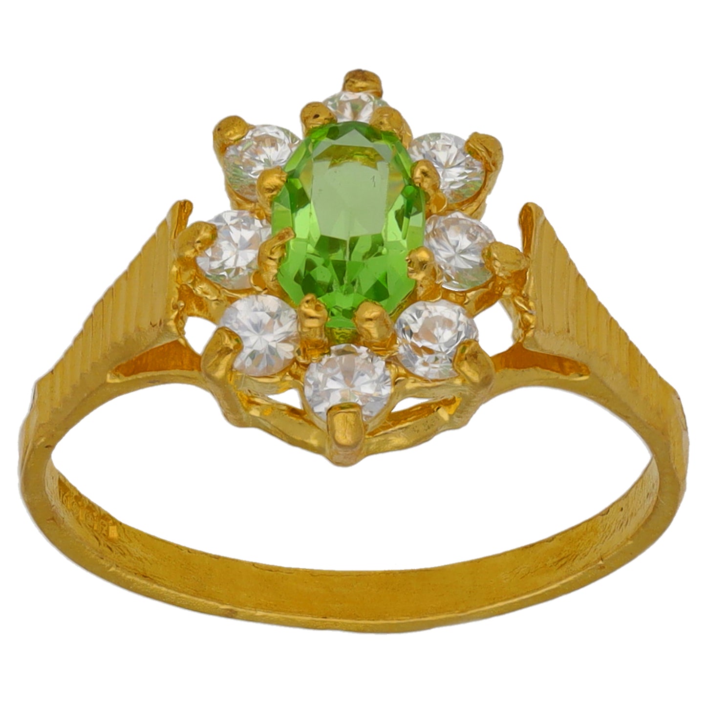 22ct Gold Imitation Gems Dress/Cocktail Ring Size L