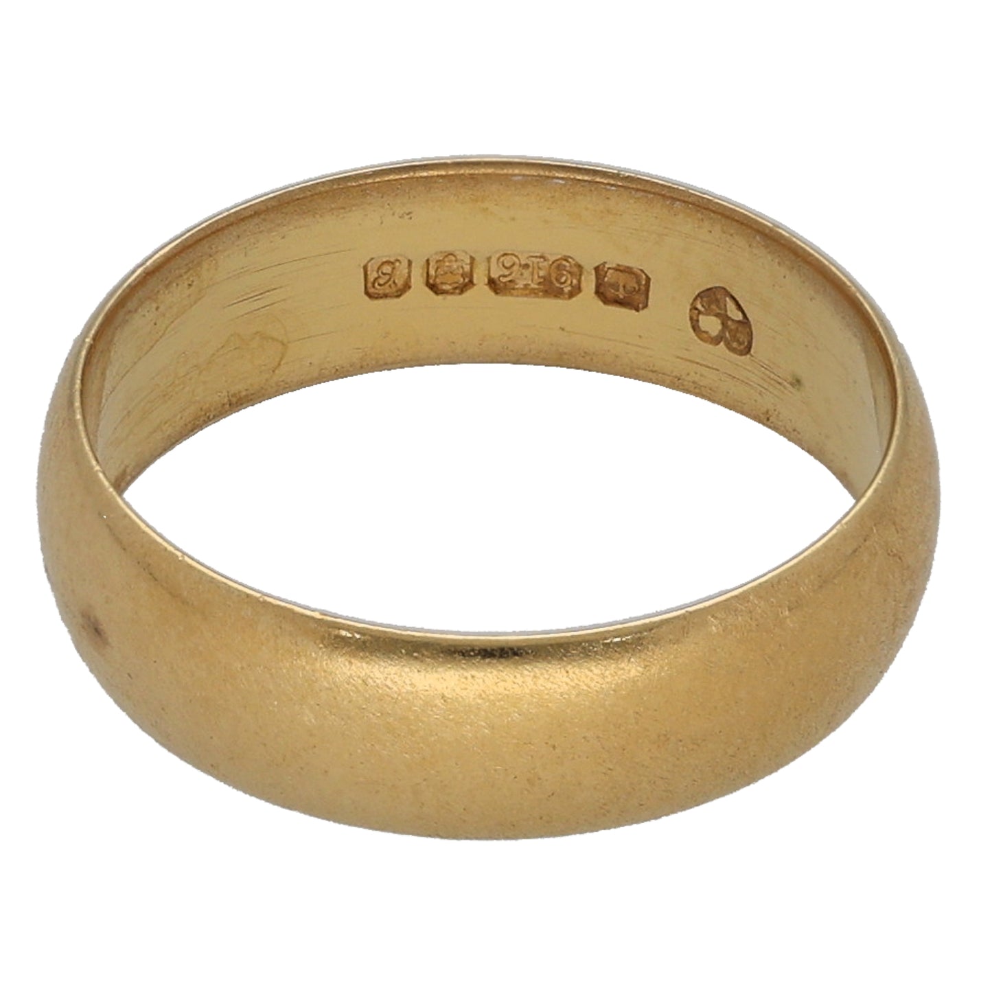 22ct Gold Plain Wedding Ring Size N
