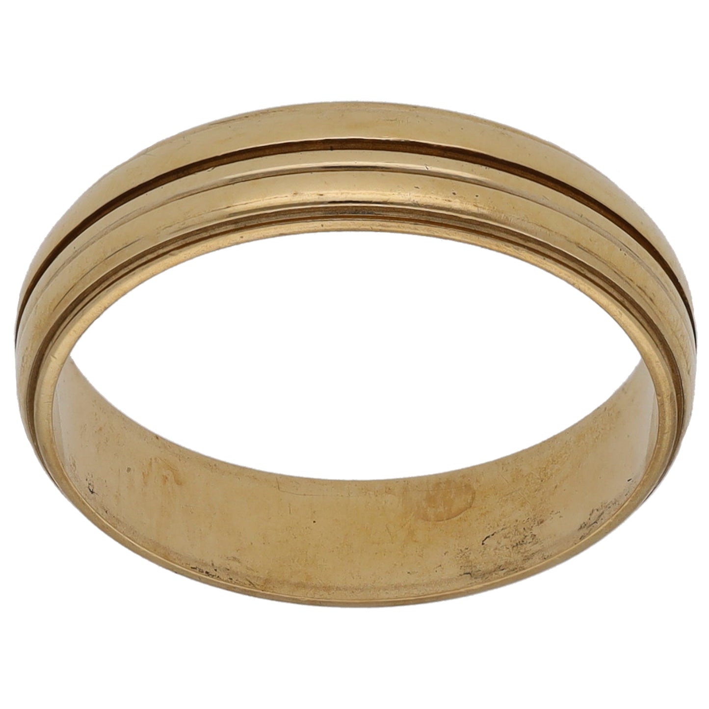 9ct Gold Patterned Wedding Ring Size K