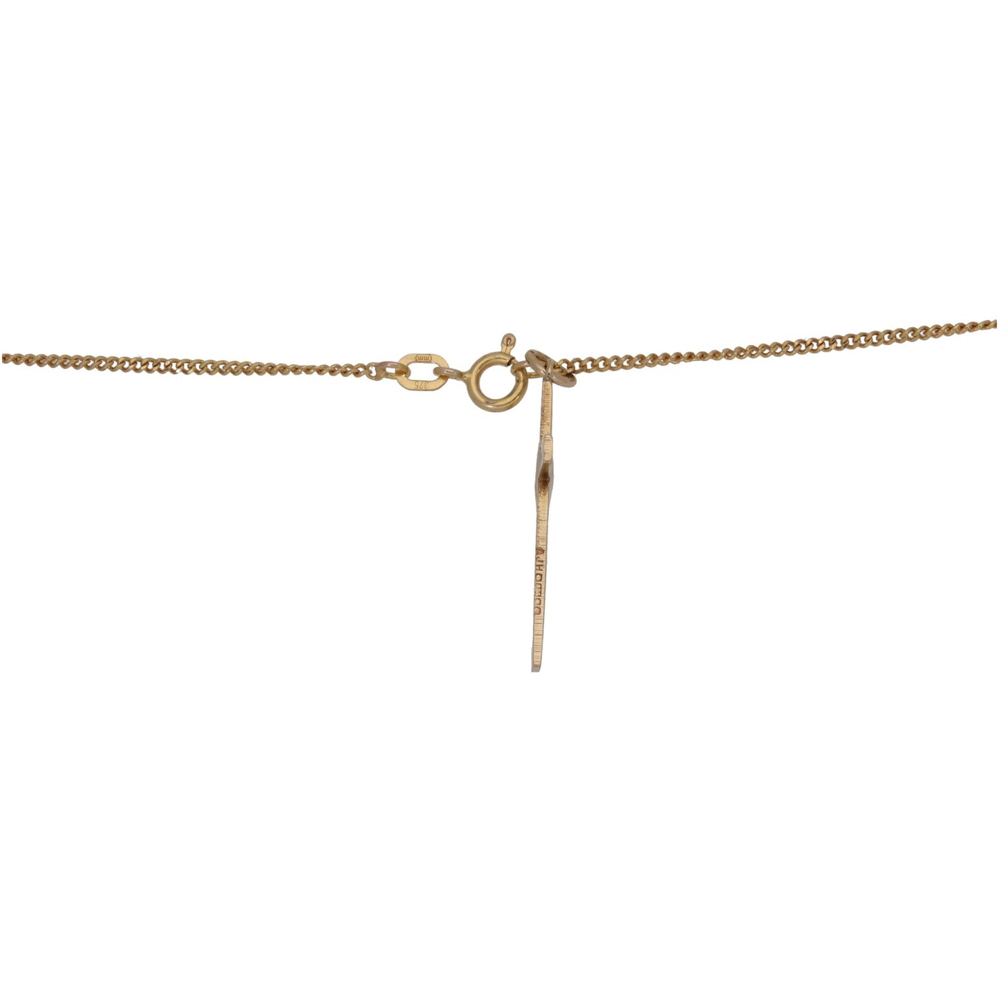 9ct Gold Cross Pendant With Chain