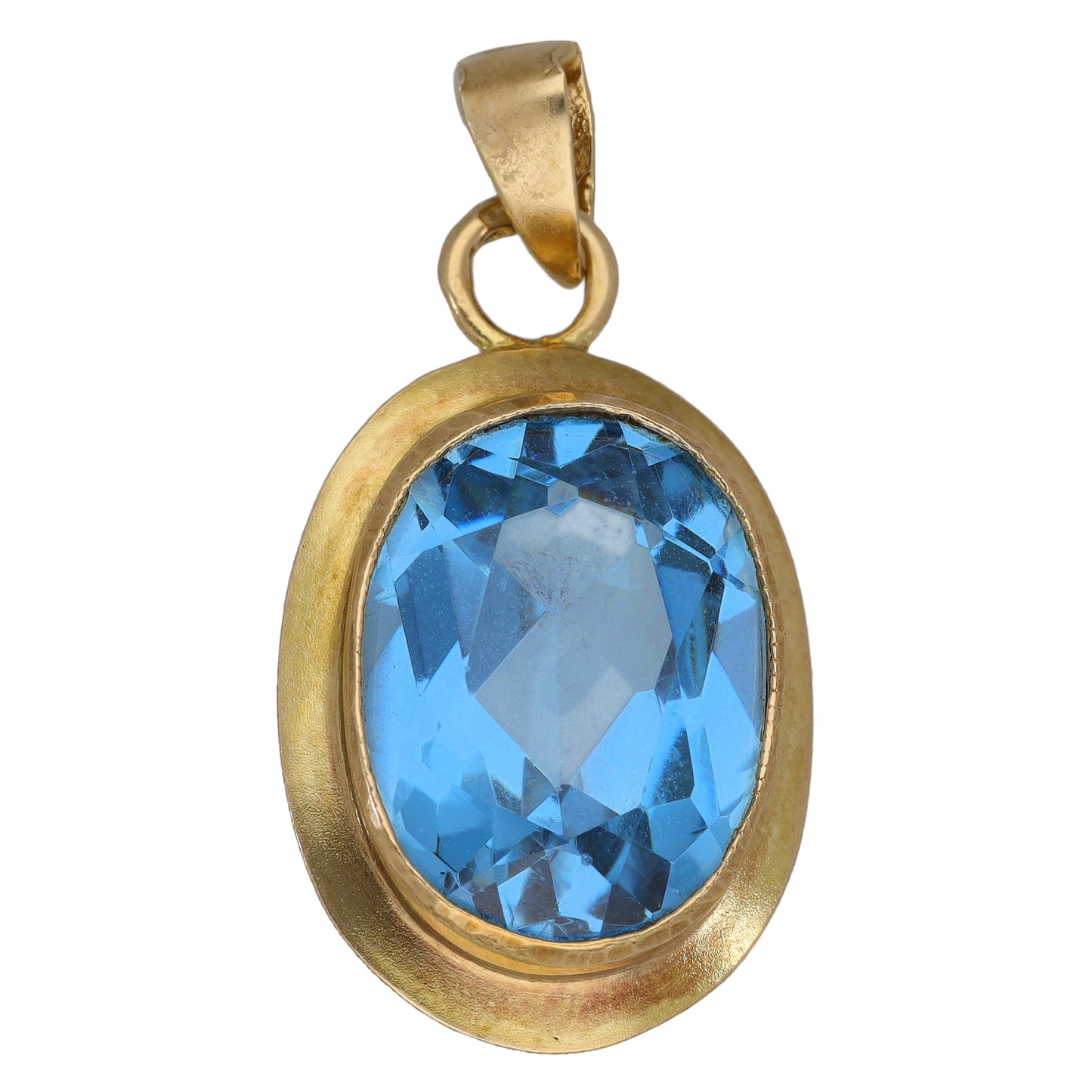 9ct Gold Imitation Single Stone Pendant