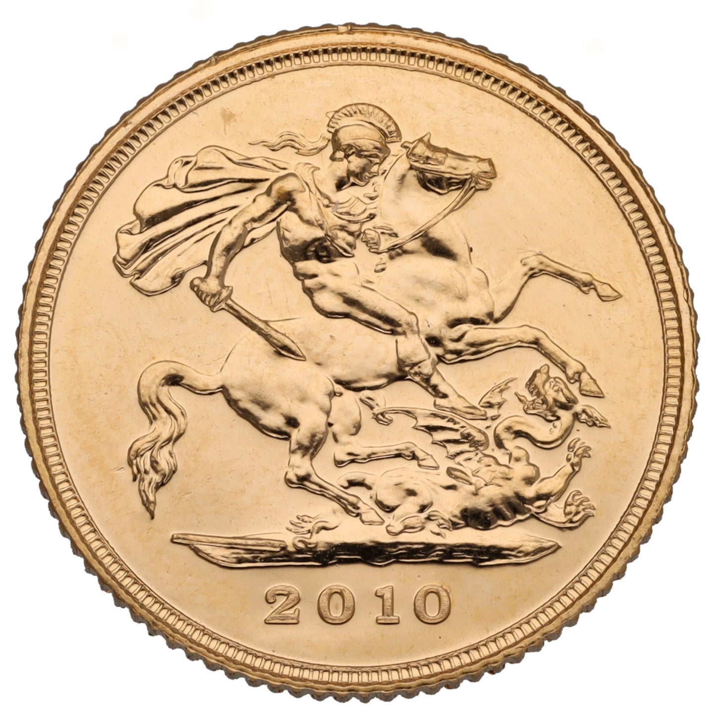 22ct Gold Queen Elizabeth II Half Sovereign Coin 2010