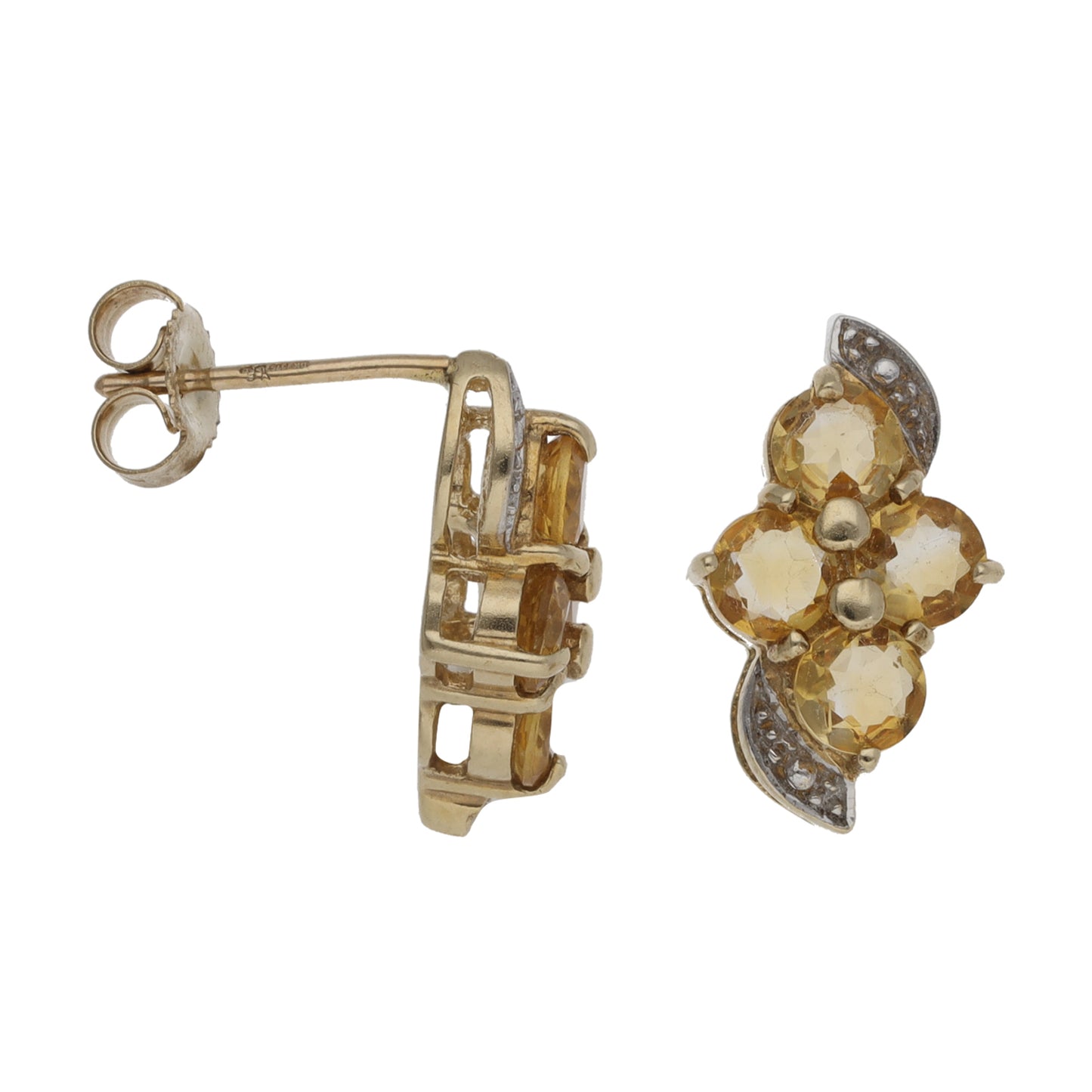 9ct Gold Citrine Dress/Cocktail Earrings