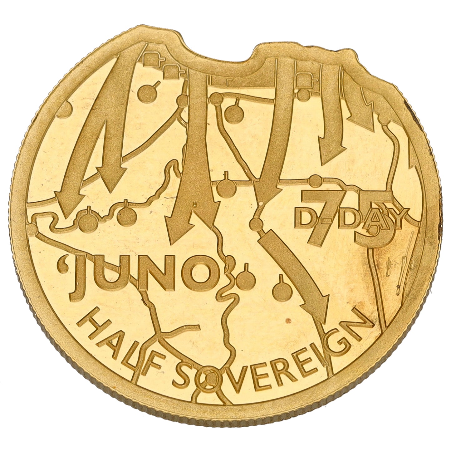 22ct Gold D-Day 75th Anniversary Half Sovereign Coin 2019