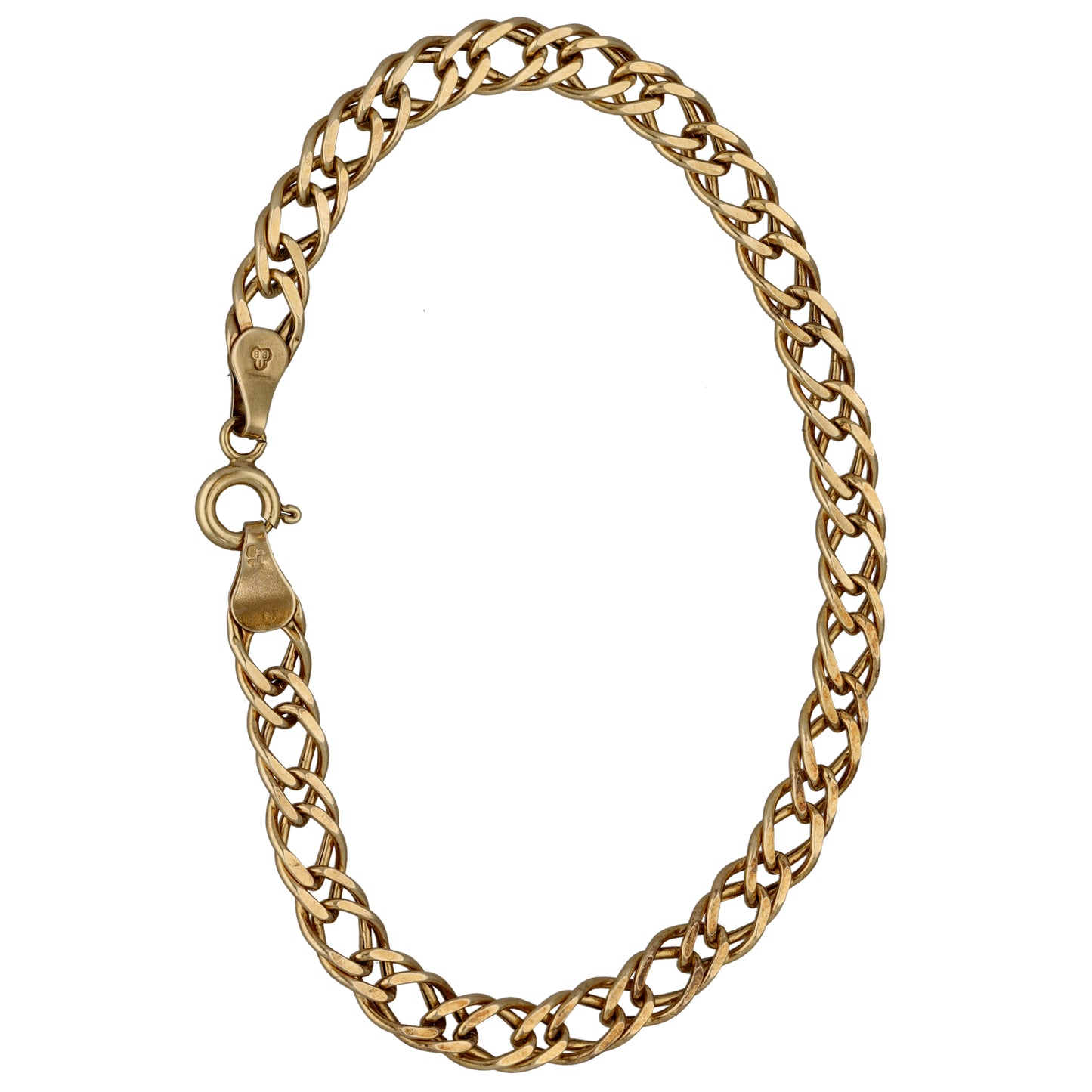 9ct Gold Double Curb Bracelet