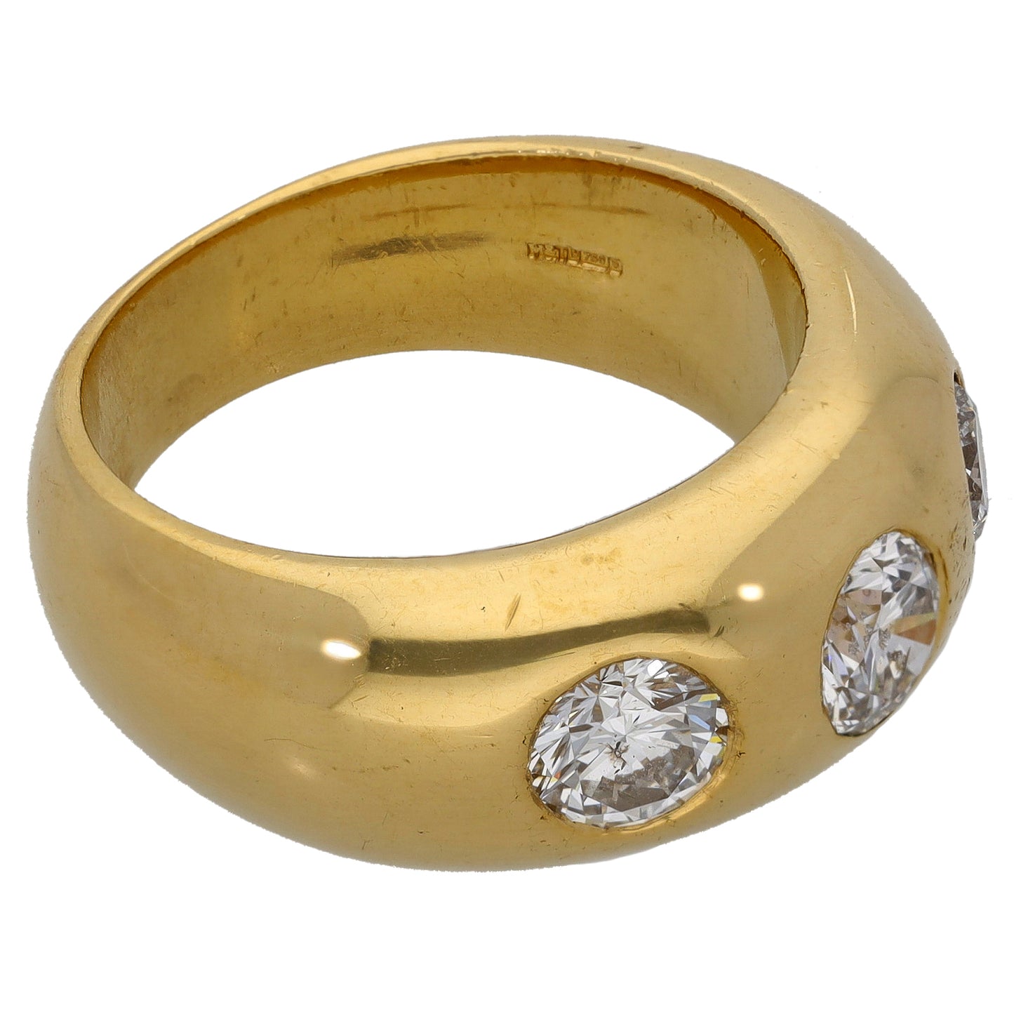 18ct Gold 1.92ct Diamond Trilogy Ring Size T
