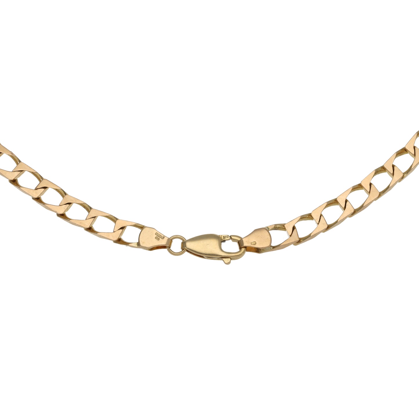 9ct Gold Curb Chain 18"