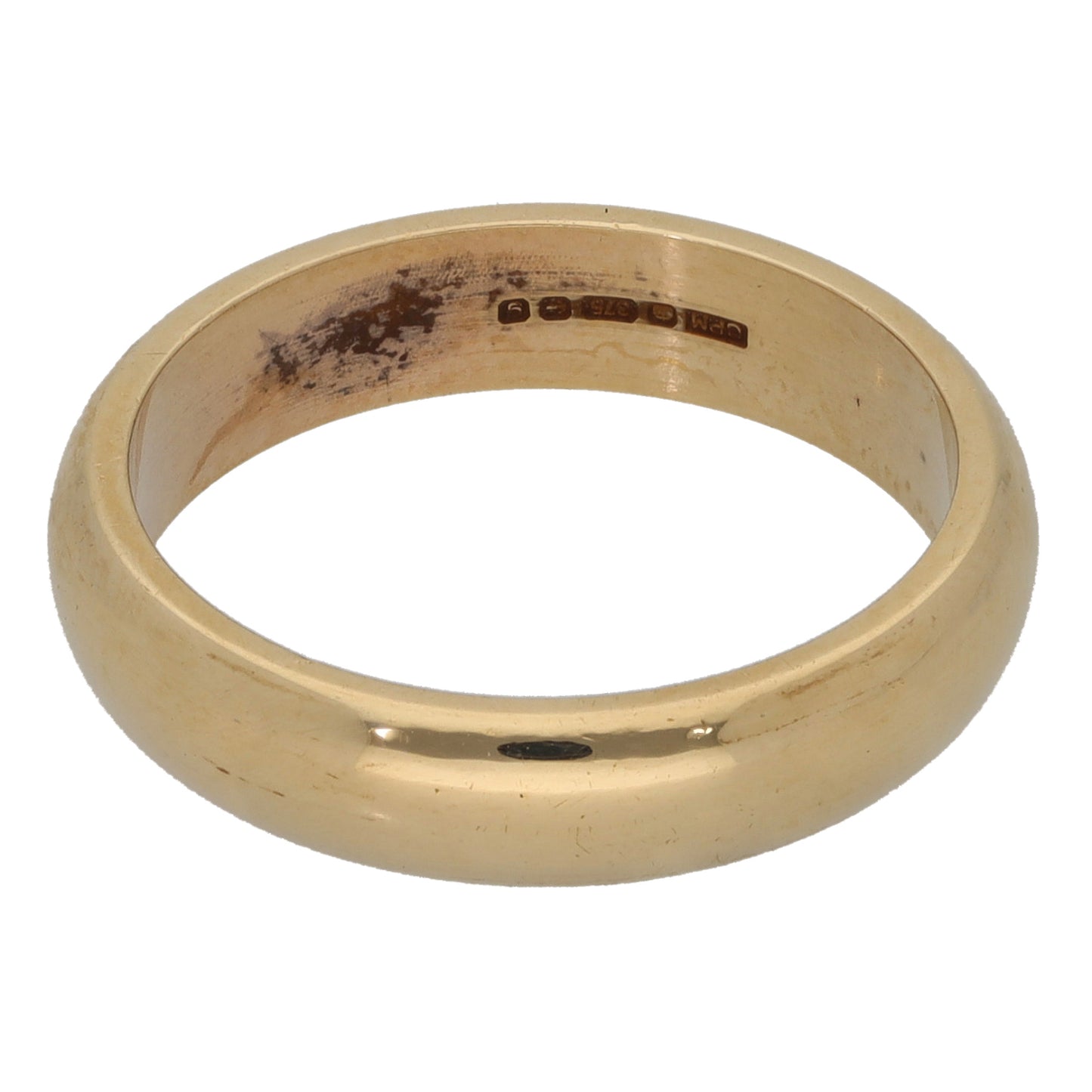 9ct Gold Plain Wedding Ring Size L