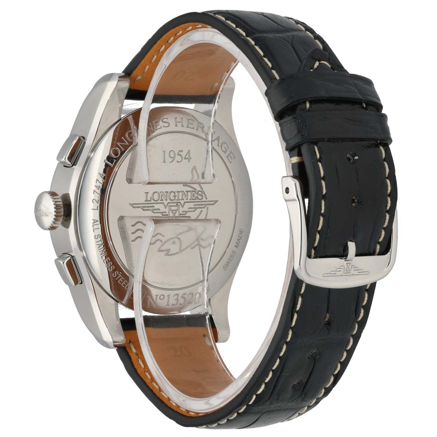 Longines Heritage L2.747.4 40mm Stainless Steel Watch