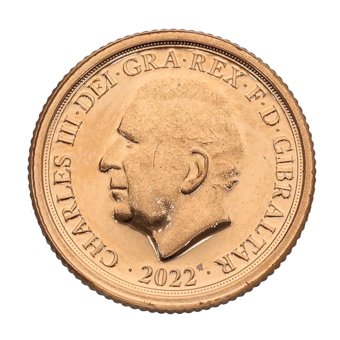 22ct Gold King Charles III Quarter Sovereign Coin 2022
