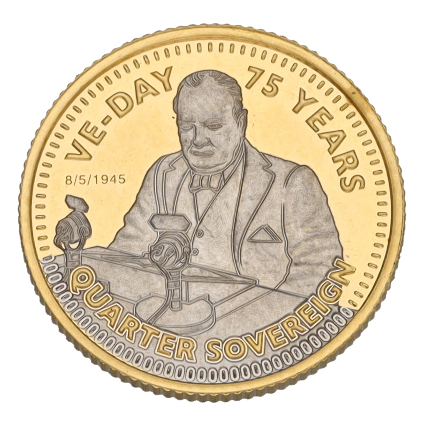 22ct Gold VW-Day 75 Years Anniversary Quarter Sovereign Coin 2020