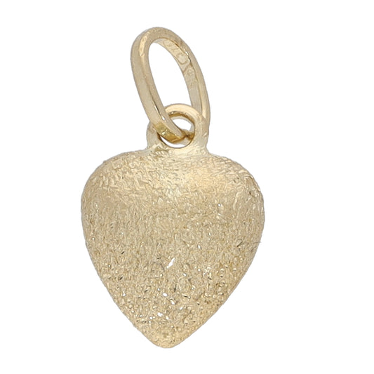New 9ct Gold Stardust Heart Pendant