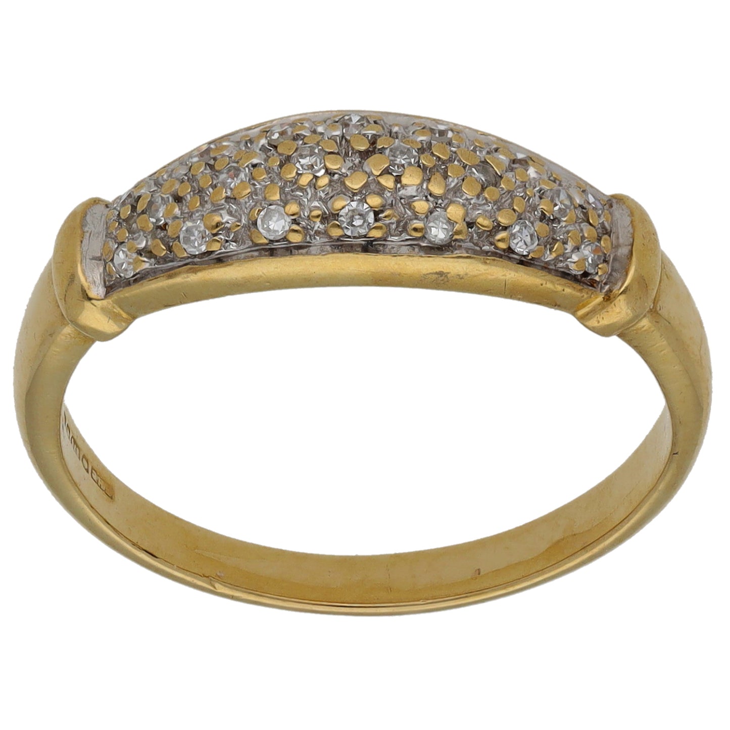 9ct Gold 0.10ct Diamond Dress/Cocktail Ring Size P