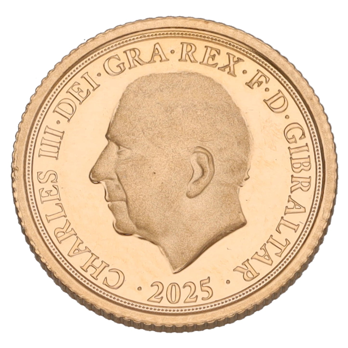 22ct Gold King Charles III Quarter Sovereign Coin 2025