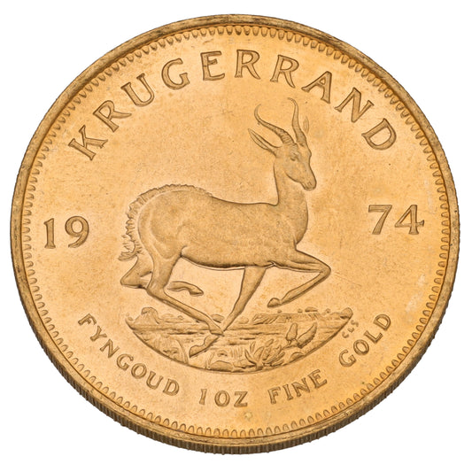 22ct Gold 1 OZ Krugerrand Coin 1974
