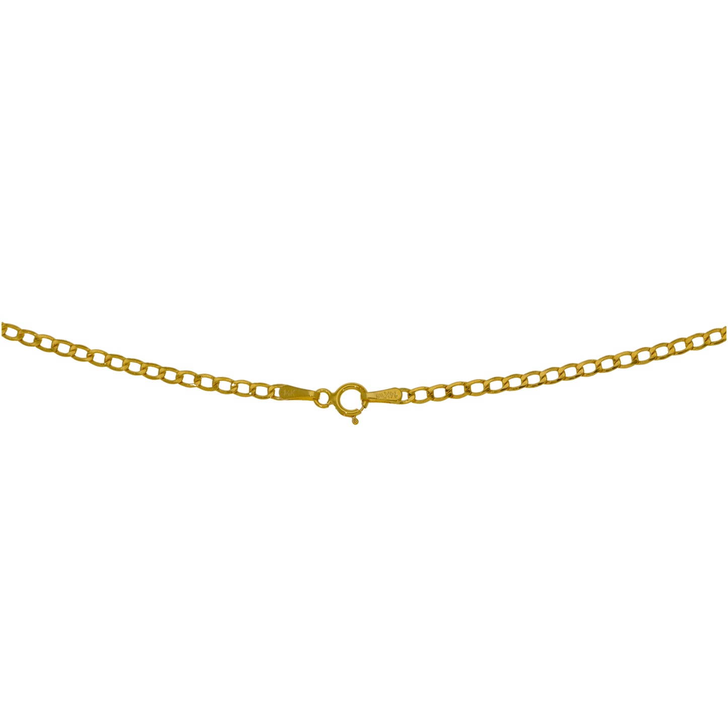 New 14ct Gold Kids Curb Chain 14"