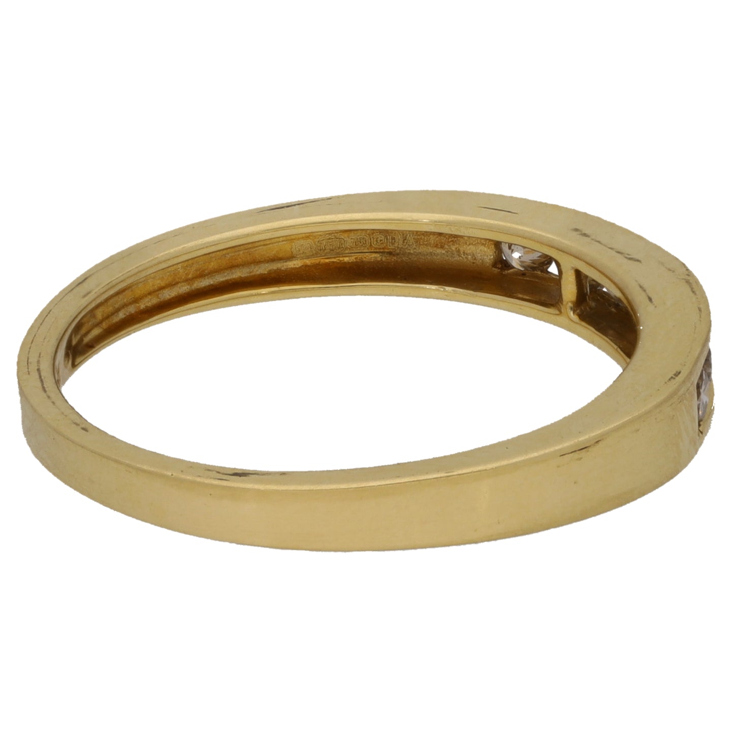 18ct Gold 0.25ct Diamond Half Eternity Ring Size O