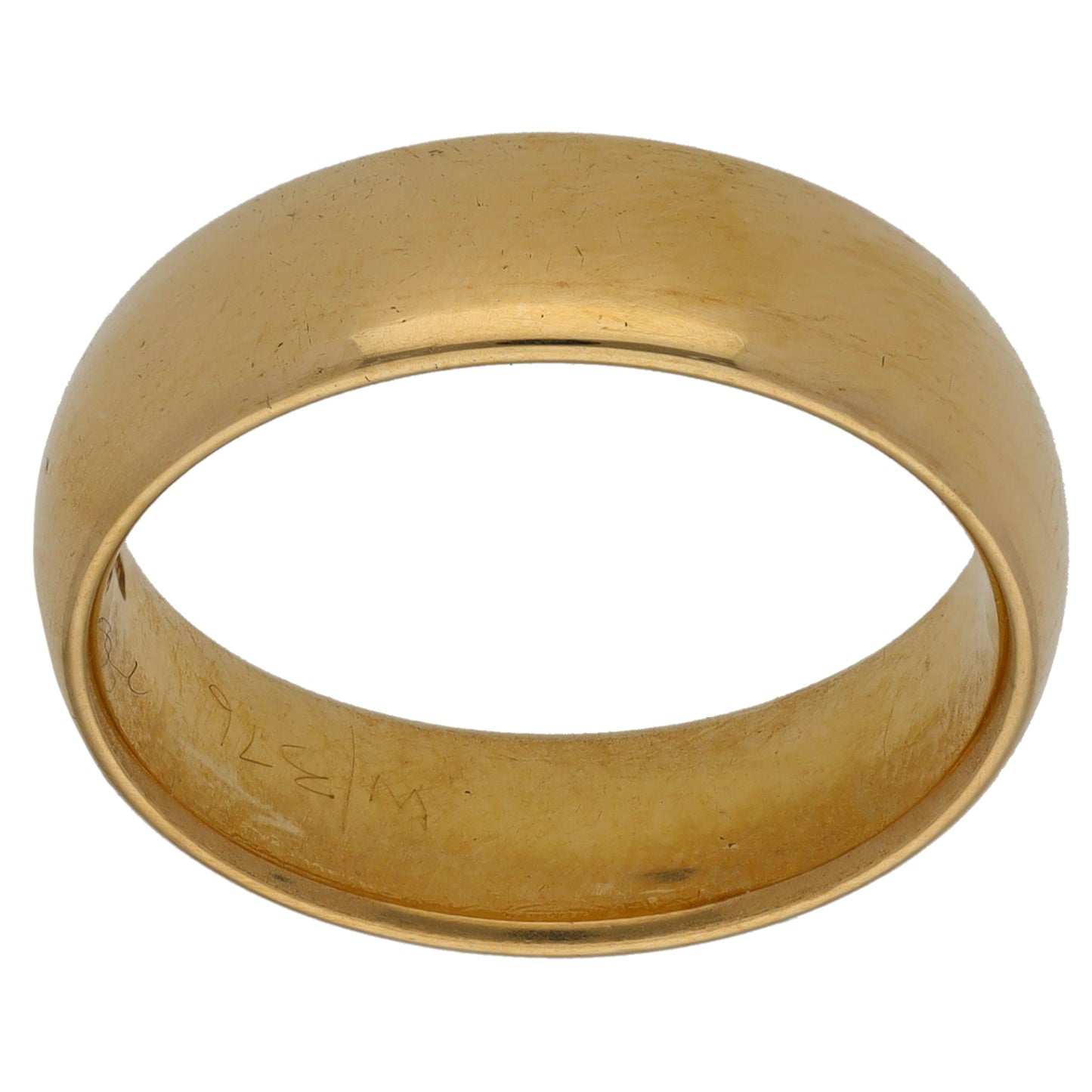 9ct Gold Plain Wedding Ring Size P