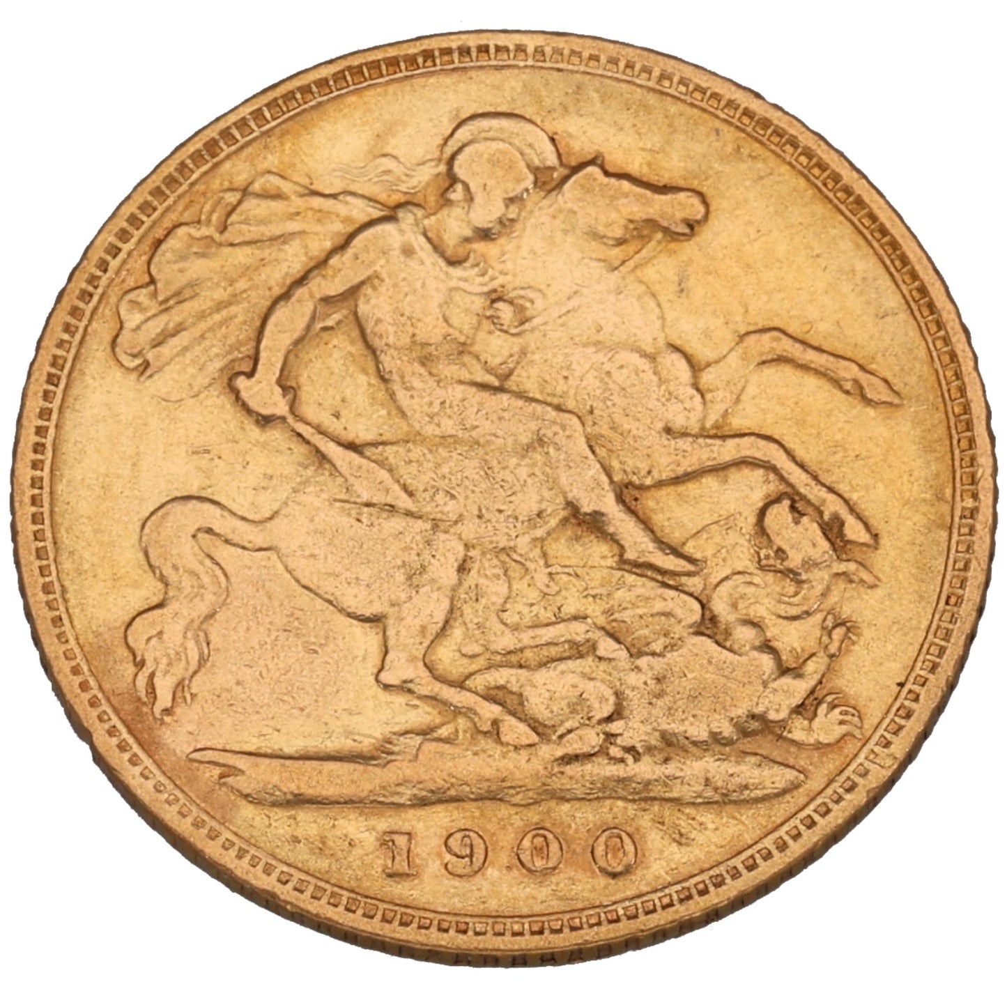 22ct Gold Queen Victoria Half Sovereign Coin 1900