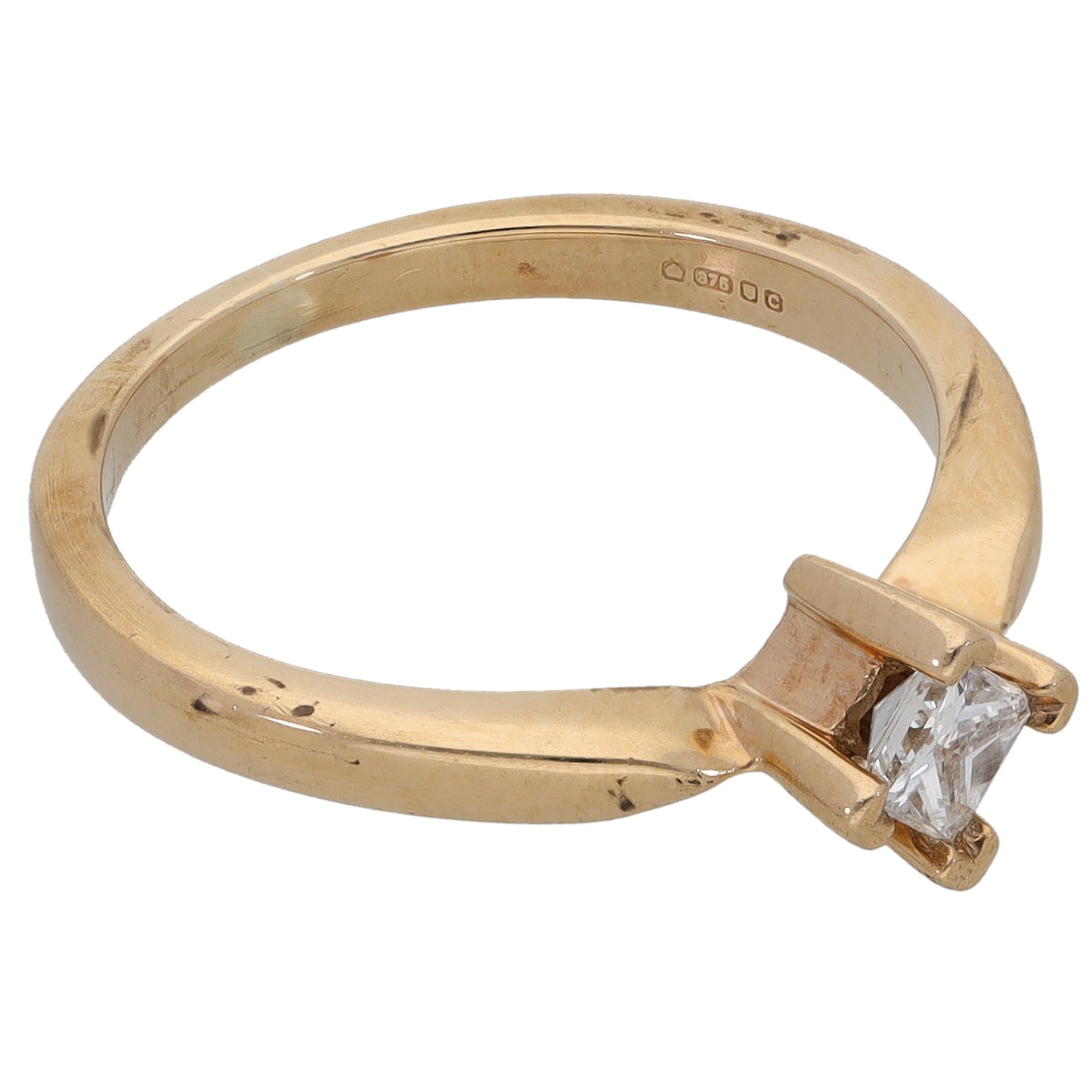 9ct Gold 0.25ct Diamond Solitaire Ring Size K