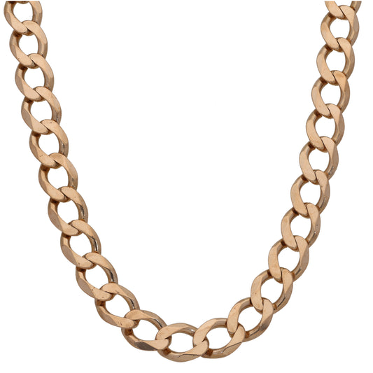 9ct Gold Curb Chain 22"