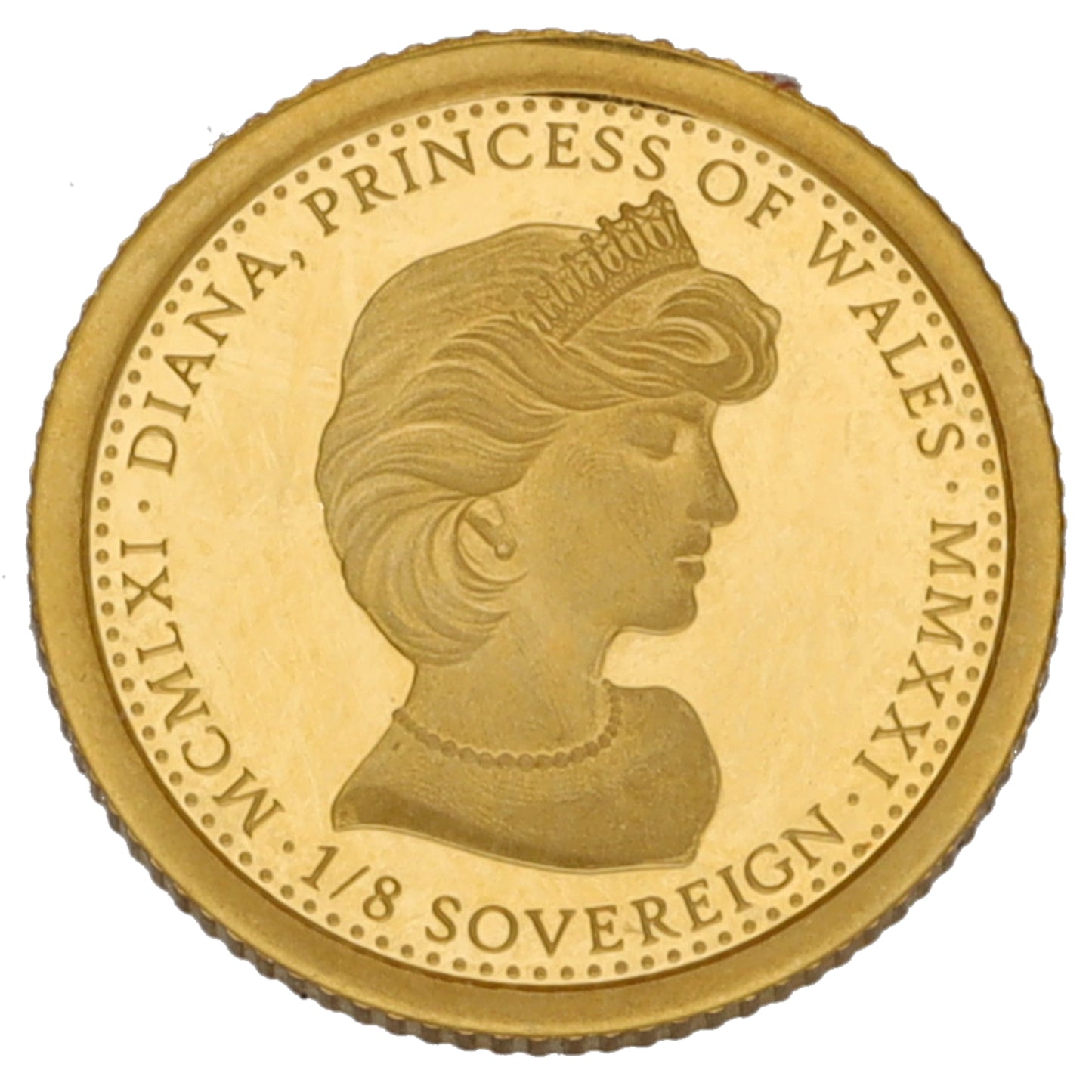 22ct Gold Diana Princess Of Wales Eighth Sovereign Coin 2021