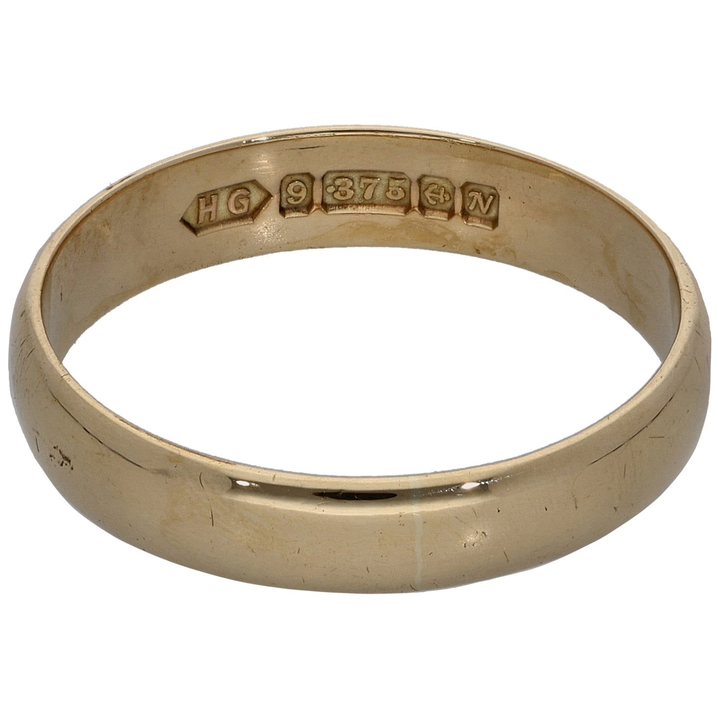 9ct Gold Plain Wedding Ring Size P