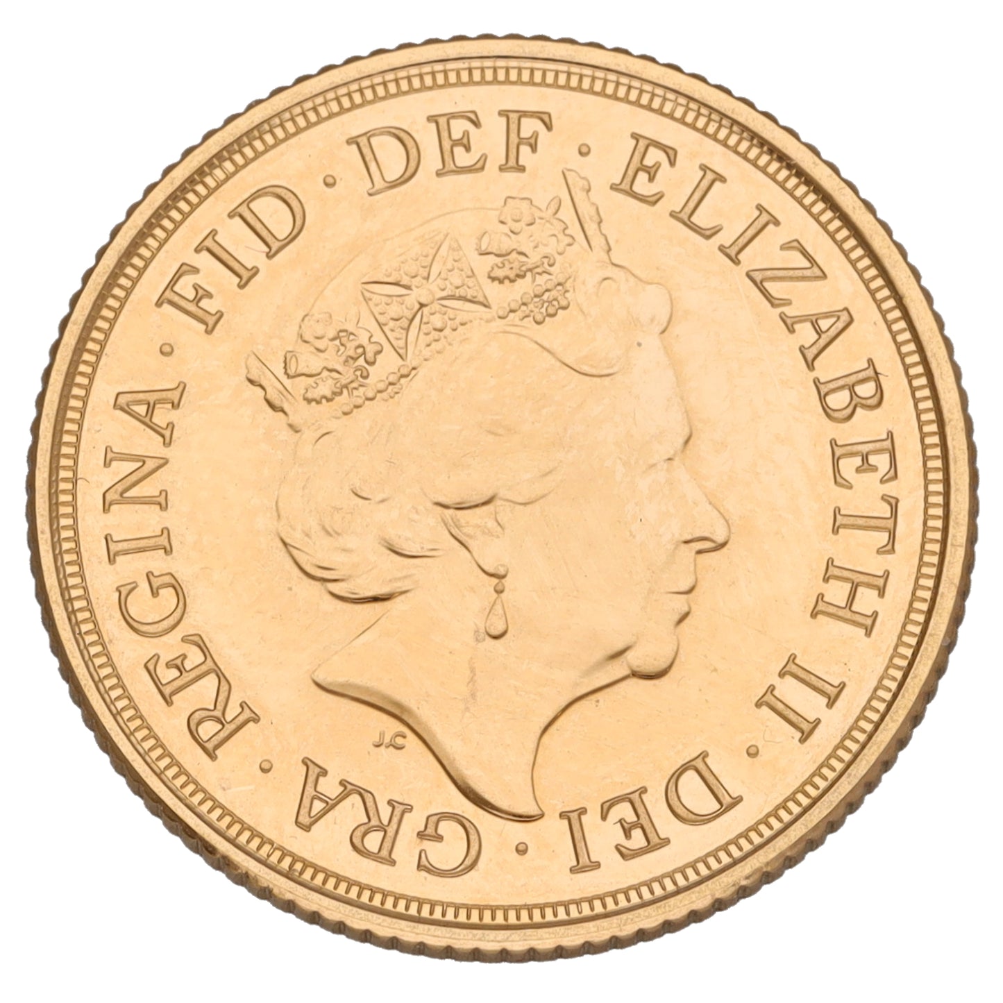 22ct Gold Queen Elizabeth II Full Sovereign Coin 2019