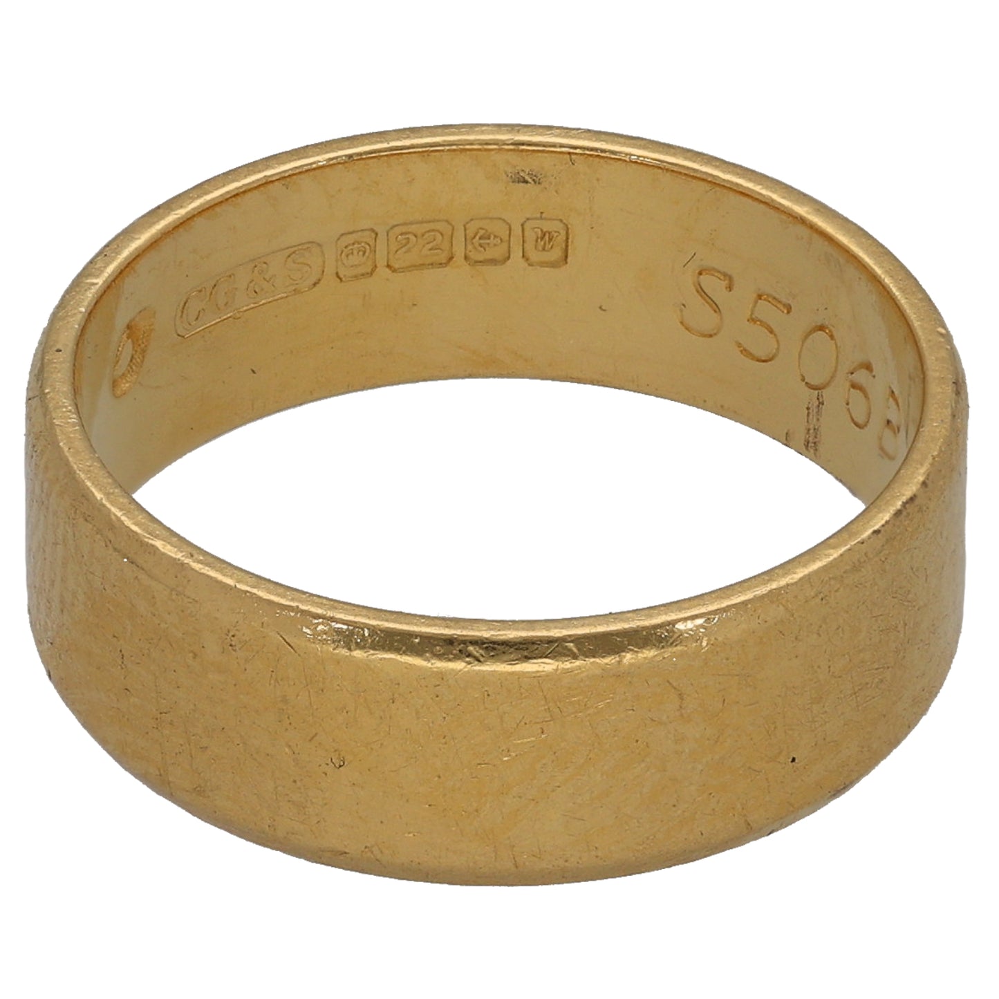 22ct Gold Plain Wedding Ring Size O