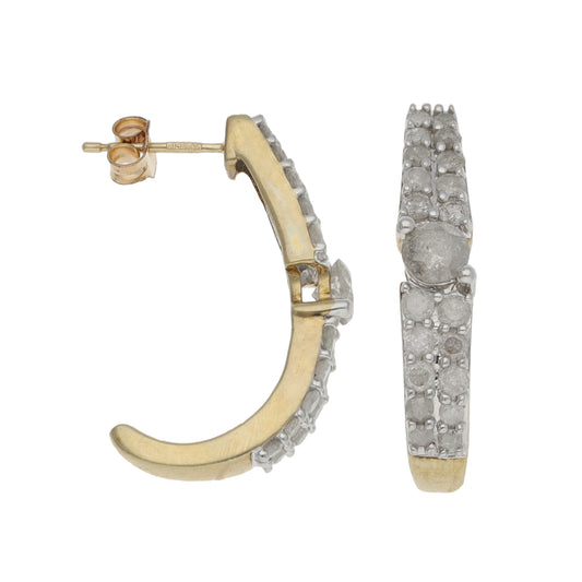 9ct Gold 1.20ct Diamond Dress/Cocktail Earrings